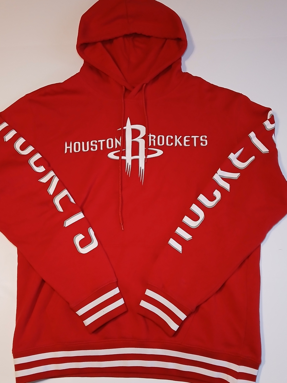 NBA Houston Rockets Red Hoodie with White Lettering Size L